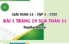 Giải bài 1 trang 19 Toán 11 tập 1 SGK Chân trời sáng tạo